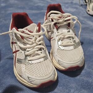 Asics ,Red and White Sneakers